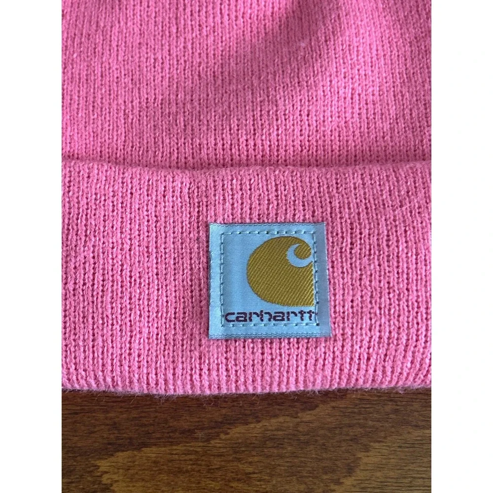 Carhartt Infant‎ Toddler Pink Acrylic Knit Watch Hat Beanie AH8905 Made in USA